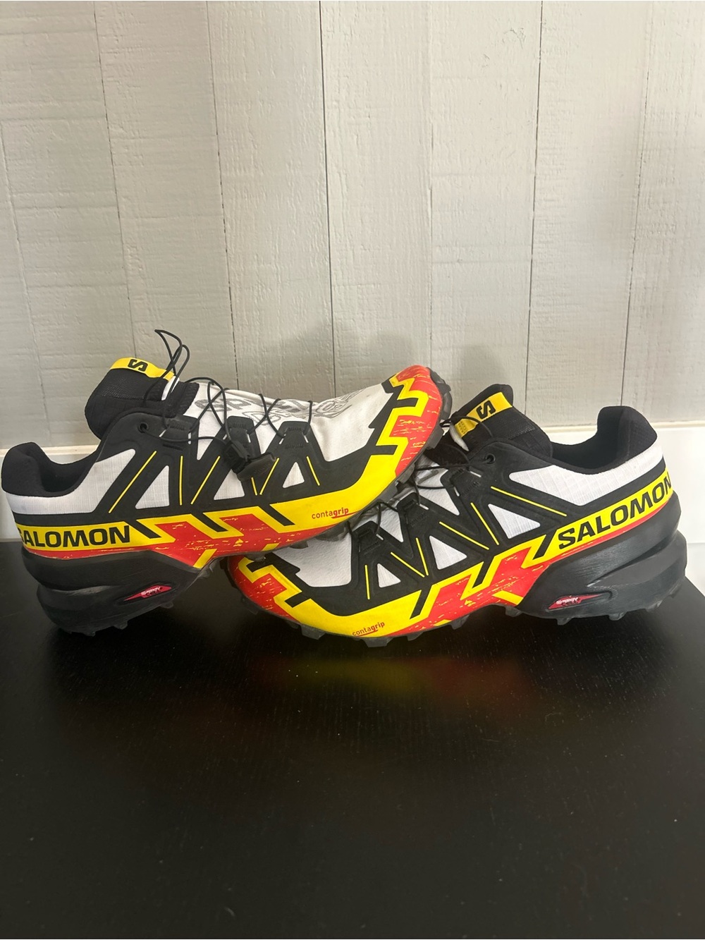 Salomon Speedcross 6 Mens Trail Running shoes White Black size 11.5